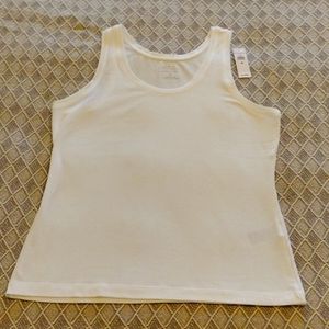 Banana Republic White Tank Sz M